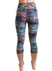 3/4 Tribal Print Yoga Leggings