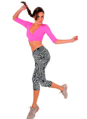 3/4 Geometric Print Yoga Leggings