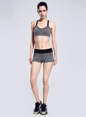 Tight Fitness Bomb Shorts with Contrast Waistband & Pouch