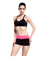 Tight Fitness Bomb Shorts with Contrast Waistband & Pouch
