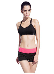 Tight Fitness Bomb Shorts with Contrast Waistband & Pouch
