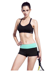 Tight Fitness Bomb Shorts with Contrast Waistband & Pouch