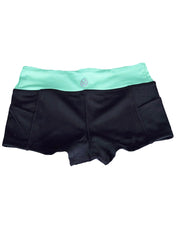 Tight Fitness Bomb Shorts with Contrast Waistband & Pouch