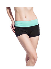 Tight Fitness Bomb Shorts with Contrast Waistband & Pouch