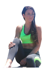 Racer Back Seamless Sports Bra in Neon Green