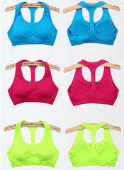 T-back Padded Sports Bra in Neon Green