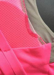 Two-tone Criss Cross Sports Bra in PInk