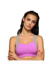Two-tone Crisscross Sports Bra in Lavender