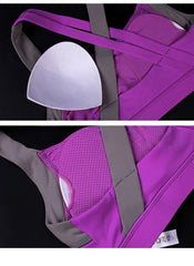 Two-tone Crisscross Sports Bra in Lavender