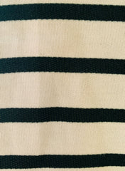 Fashion Basic Loose Fit Striped T-shirt in Black/White