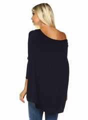 Kendall 3/4 Sleeve Slouchy Asymmetrical T-shirt