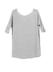 3/4 Sleeve Slouchy Asymmetrical Draped T-shirt
