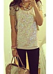 Sleeveless Sequined Vest Party Top