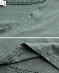 V-neck Short Sleeve Basic Cotton Jersey T-shirt