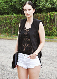 Floral Crochet Lace Sleeveless Cami Tank Top