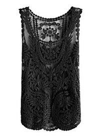 Floral Crochet Lace Sleeveless Cami Tank Top